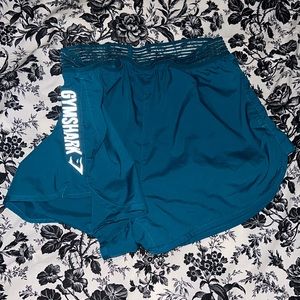 Teal Gym shark Shorts